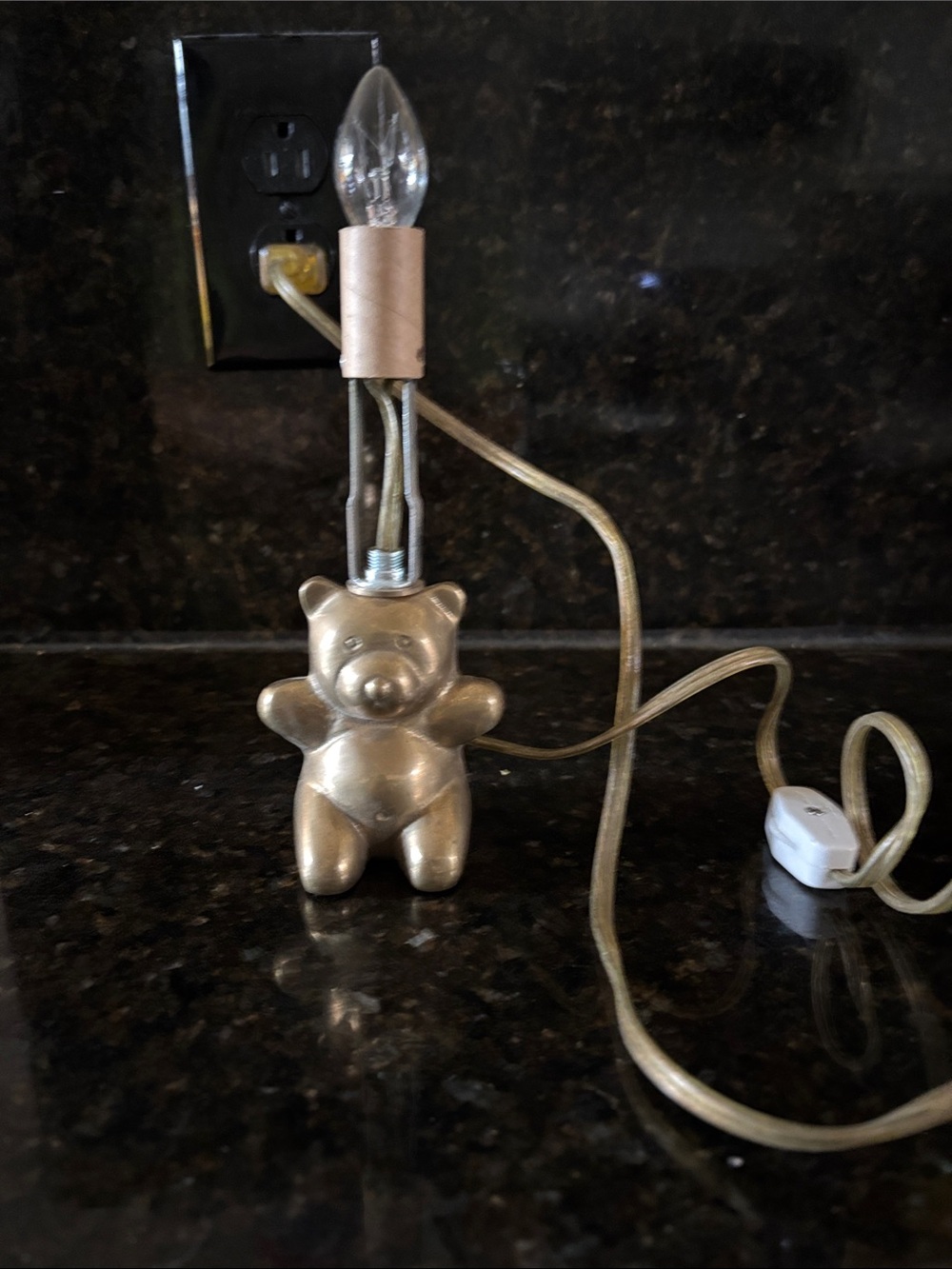 Brass Bear Accent Lamp